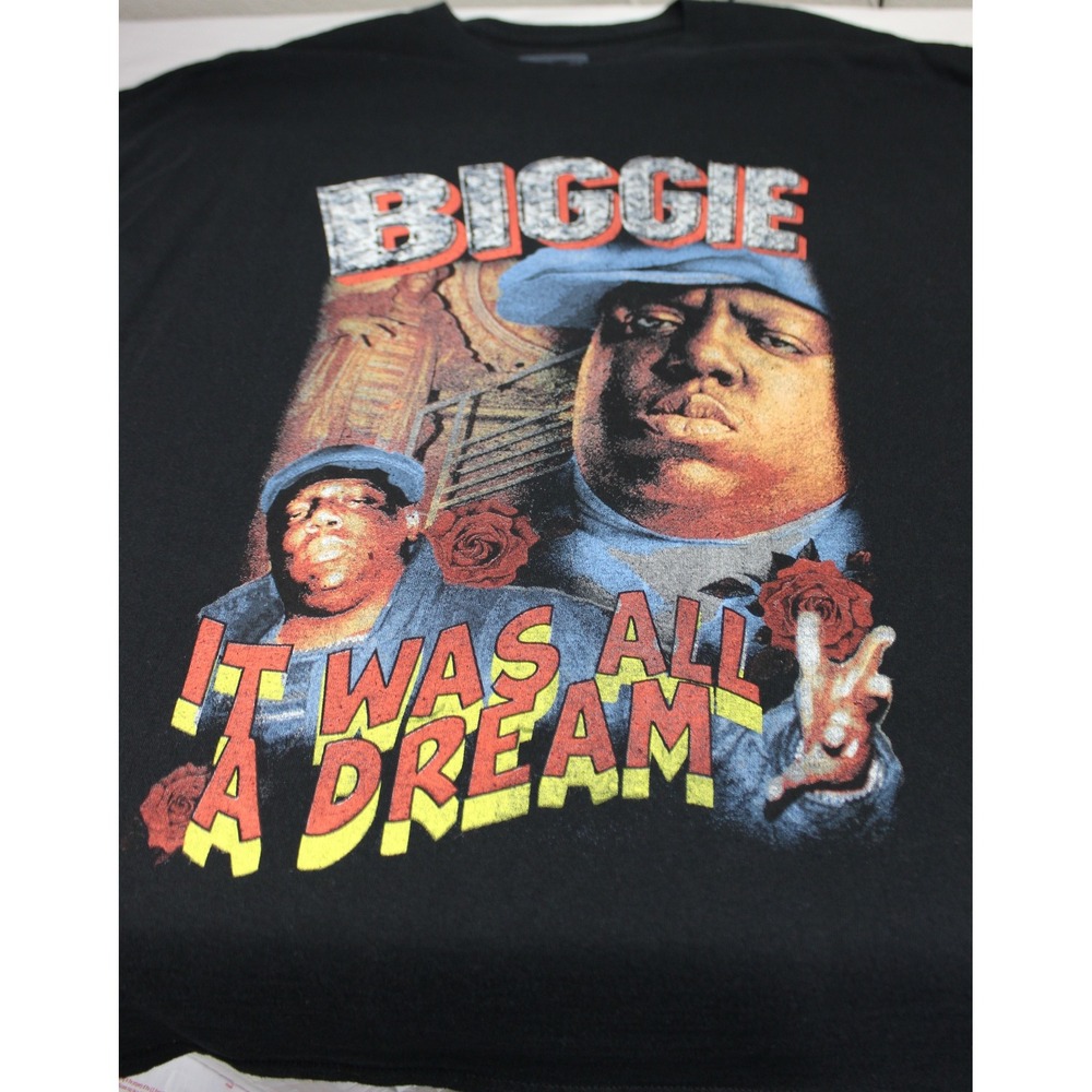 Notorious BIG Biggie Graphic Print It Was‎ All A Dream T Shirt Men's 2X Hip Hop - Picture 9 of 9